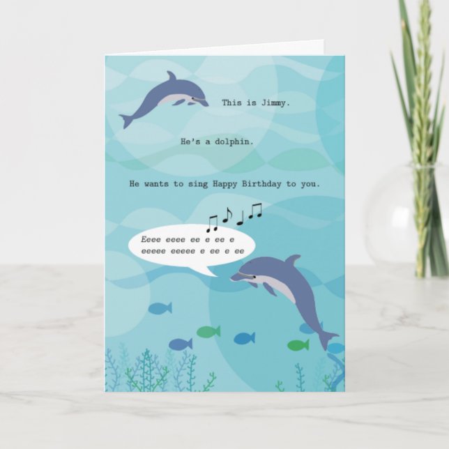 Jimmy av Dolphin Birthday Card Kort (Framsida)