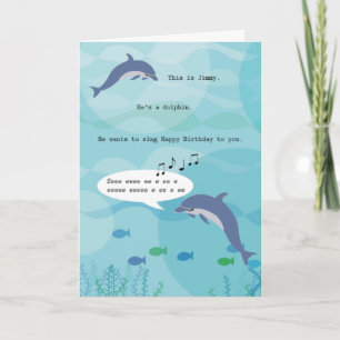 Jimmy av Dolphin Birthday Card Kort
