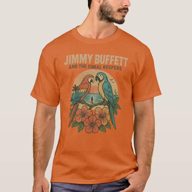 JIMMY BUFFETT OCH KRINGREDARE T SHIRT (Framsida)