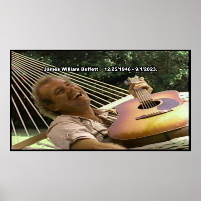 Jimmy Buffett RIP-poster Poster (Framsidan)