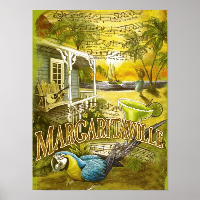 jimmy buffett-texter poster (Framsidan)