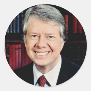 Jimmy Carter 39:e USA:s president Runt Klistermärke