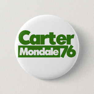 Jimmy Carter 76 Carter Mondale retro Politik Knapp
