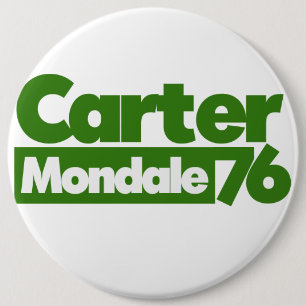 Jimmy Carter 76 Carter Mondale retro Politik Knapp