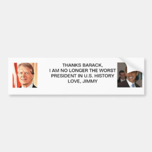 Jimmy Carter Barack Obama tack Bildekal