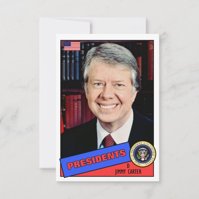 Jimmy Carter Baseball Card (Framsida)