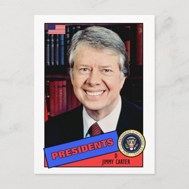Jimmy Carter Baseball Card Vykort (Framsida)