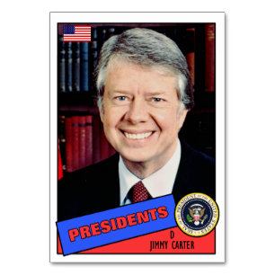 Jimmy Carter Basebollkort Bordsnummer