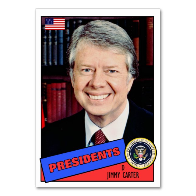 Jimmy Carter Basebollkort Bordsnummer (Framsidan)