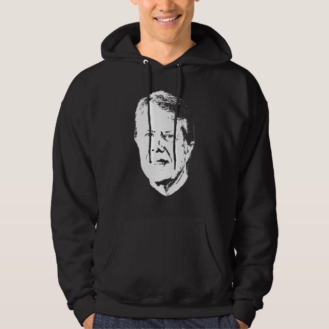 Jimmy Carter Minimalistic Pop Art Hoodie (Framsida)