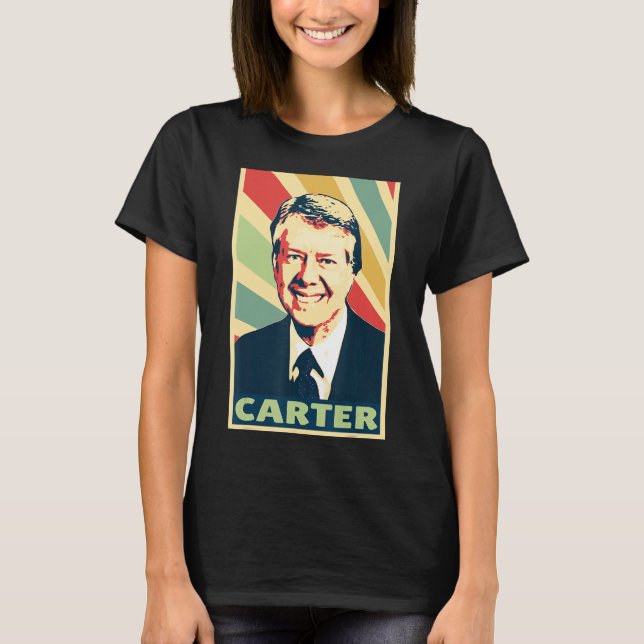 Jimmy Carter Vintage Färg T Shirt (Framsida)