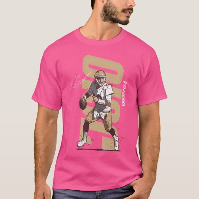 Jimmy Garoppolo Lodrät T Shirt (Framsida)