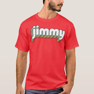 Jimmy Retro Regnbågtypning, tonad Stil T Shirt