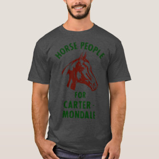 Jimmy ter Retro Political Kampanj Button Horse Pe T Shirt