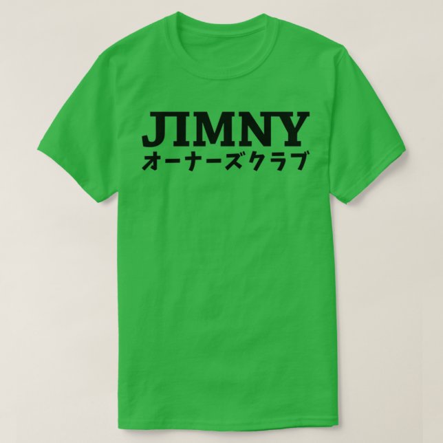 JIMNY OWNERS KLUBB Japansk svart T Shirt (Design framsida)