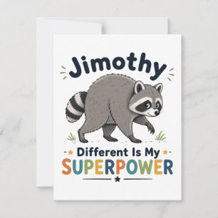 Jimothy annorlunda är min superkraft inbjudningar