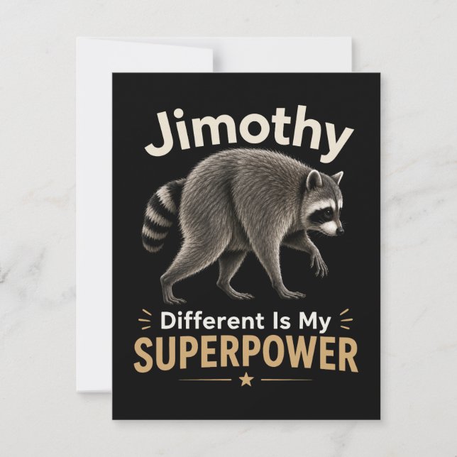 Jimothy annorlunda är min superkraft inbjudningar (Framsida)