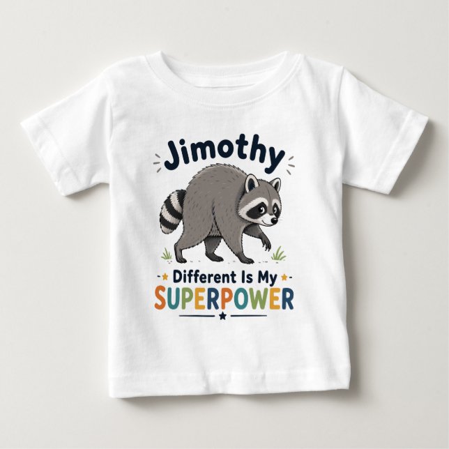 Jimothy annorlunda är min superkraft t shirt (Framsida)