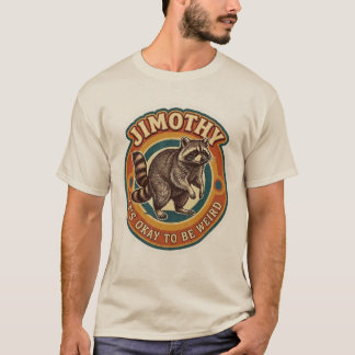 Jimothy Det är Okej Att Vara Konstig Vintage Tvätt T Shirt