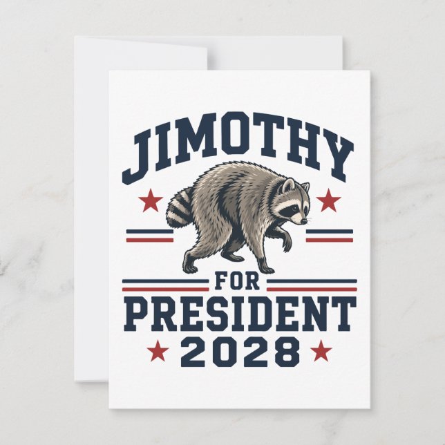 Jimothy för president 2028 inbjudningar (Framsida)
