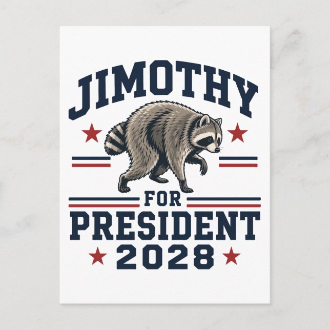 Jimothy för president 2028 vykort (Framsida)