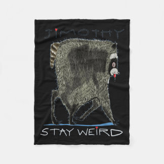 Jimothy Raccoon Från Seattle Stay Weird Sopor Fleecefilt