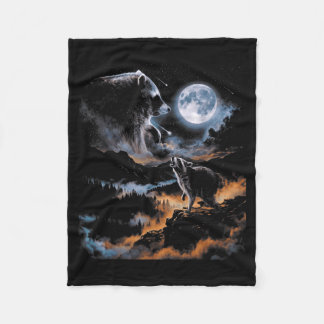 Jimothy Raccoon Howling At Moon Night Scene Meme Fleecefilt