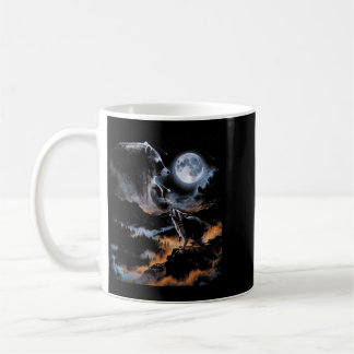 Jimothy Raccoon Howling At Moon Night Scene Meme Kaffemugg