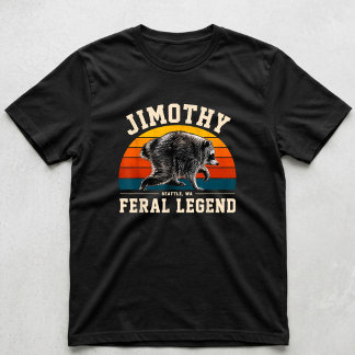 Jimothy Raccoon Seattle Förvildad Legend Meme T Shirt