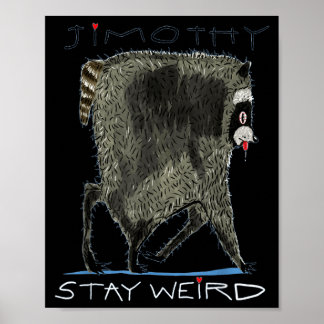 Jimothy Tvättbjörn Från Seattle Stanna Konstig Skr Poster