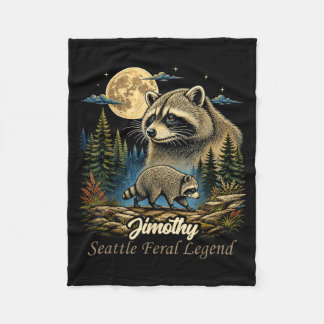Jimothy Tvättbjörn Rolig Jimothy Från Seattle Meme Fleecefilt