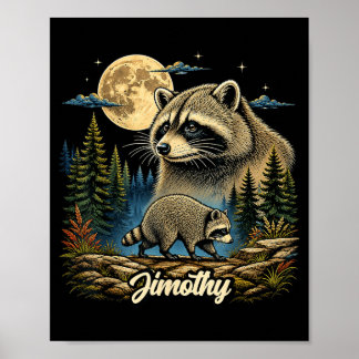 Jimothy Tvättbjörn Rolig Jimothy Från Seattle Meme Poster