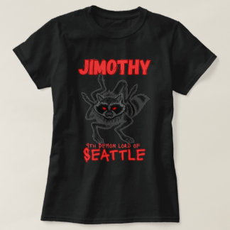 Jimothy Tvättbjörn Seattle Djävul T Shirt
