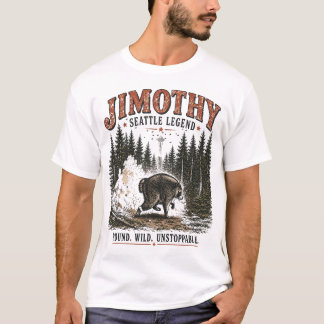 Jimothy Tvättbjörn Vintage Wildlife Skogsäventyr T Shirt