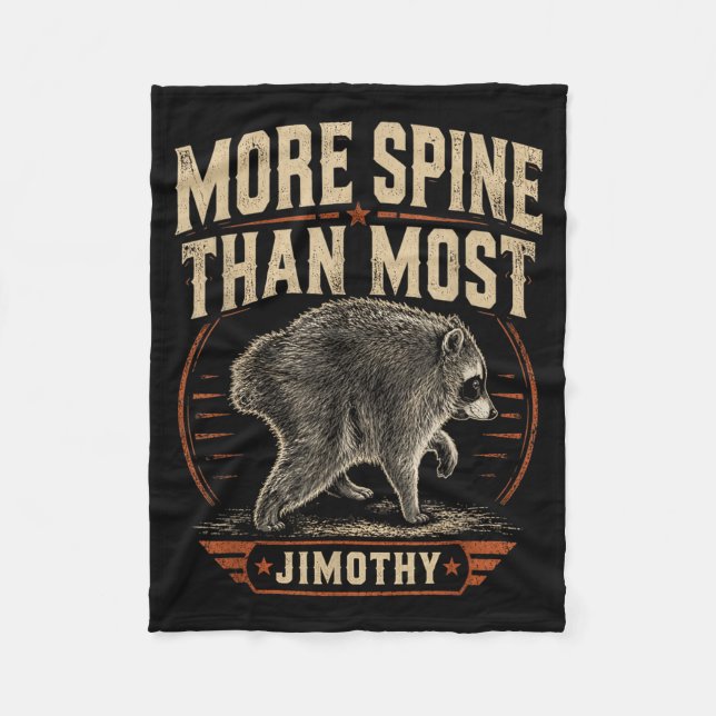 Jimothy Tvättbjörnsgrafik Fleecefilt (Framsidan)