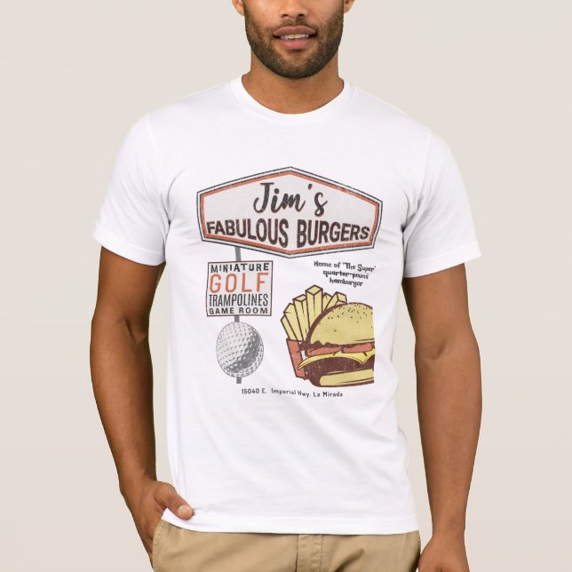 Jim's Fabulous Burgers - La Mirada T Shirt (Framsida)