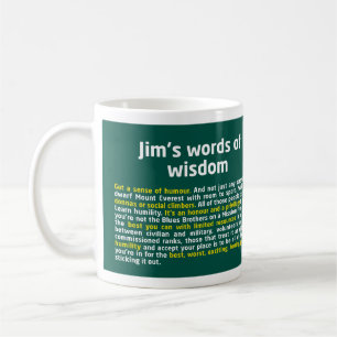 Jims ord av vishetmuggen kaffemugg