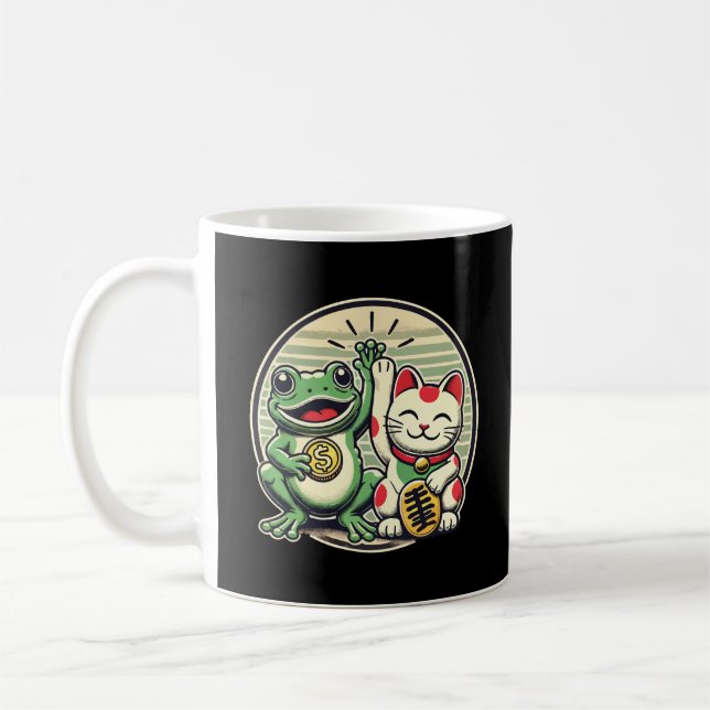 Jin Chan och Maneki Neko - Tur och välstånd Kaffemugg (Vänster)