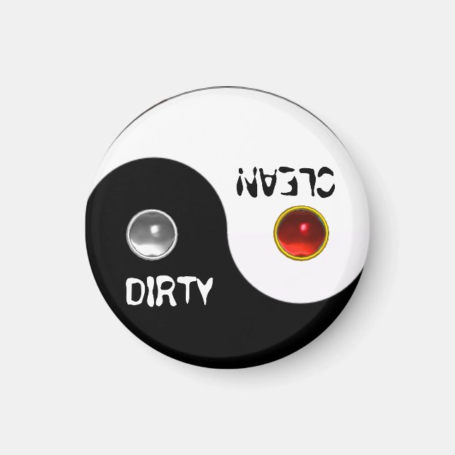 JIN JANG DIRTY CLEAN DISHWASHER MAGNET (Framsidan)