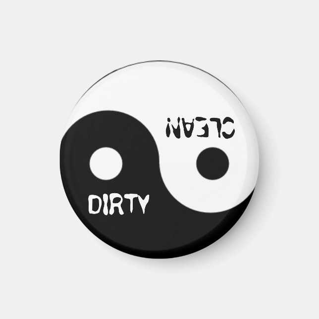 JIN JANG DIRTY CLEAN DISHWASHER MAGNET (Framsidan)