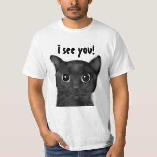 Jin-Jin svart kattskjorta T Shirt