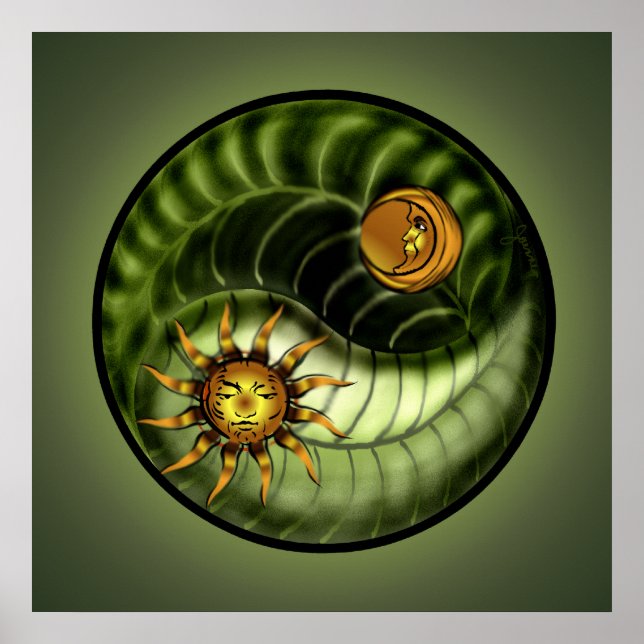 Jin Yang-utskrift på jorddagen Poster (Framsidan)