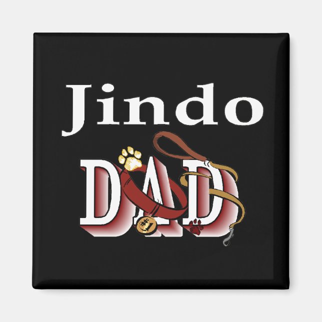 Jindo HUND PAPPA Magnet (Framsidan)