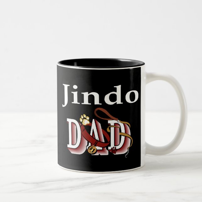 Jindo Hund Pappa Mugg (Höger)