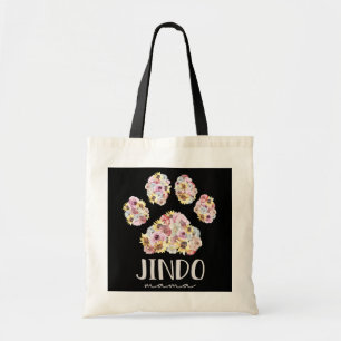 Jindo Mamma Blommigt Tass Hund Mamma Tygkasse