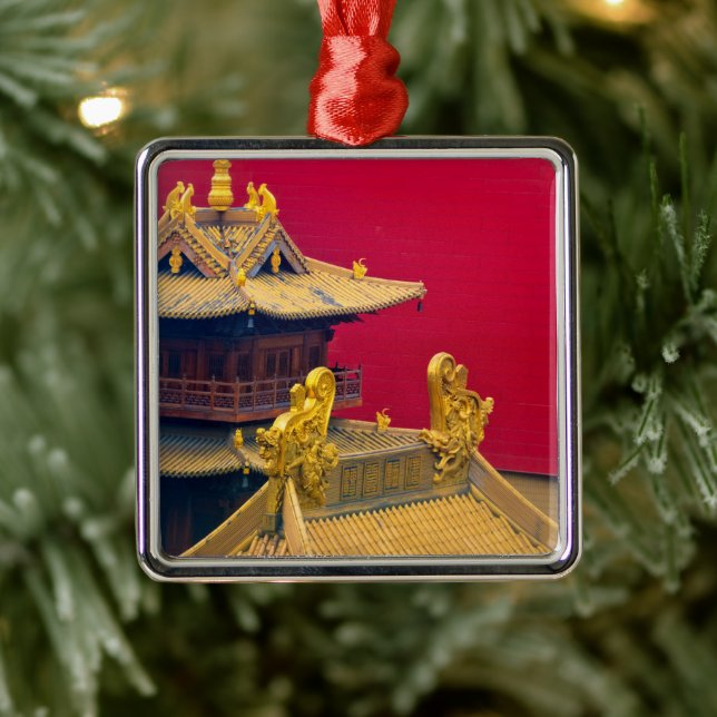 Jing'an Temple, Shanghai, China Julgransprydnad Metall (Träd)