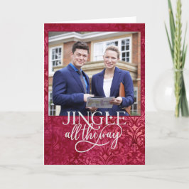 Jingle All The Way Business Jul Foto Helgkort