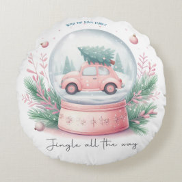Jingle All the Way Christmas Round Pillow Rund Kudde
