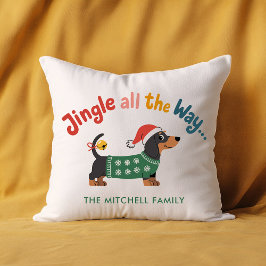 Jingle All the Way Hund – Anpassad Jul Familj Kudde