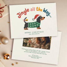 Jingle All the Way – Hund Sweater Familjefoto